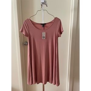 Relaxed fit short sleeve short dress size XS/S mauve pink nwt